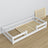 Wooden low bed N01 white