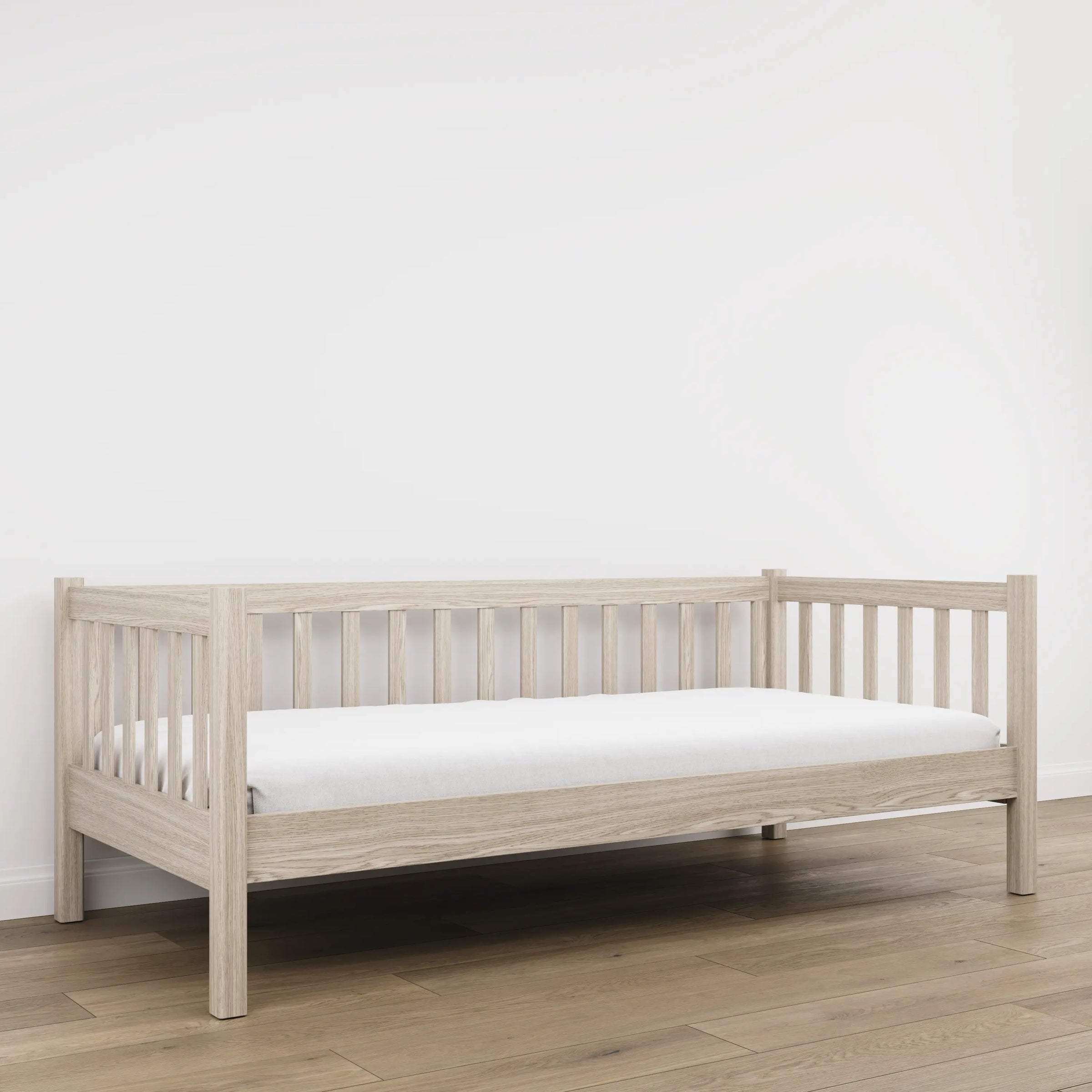 Łóżko sofa N03 dąb bielony – dodatkowy widok, ekologiczne drewno