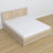 Oak double bed with drawer N02 oak bleached