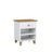 Wooden bedside table 1S N02 Scandi white / natural oak