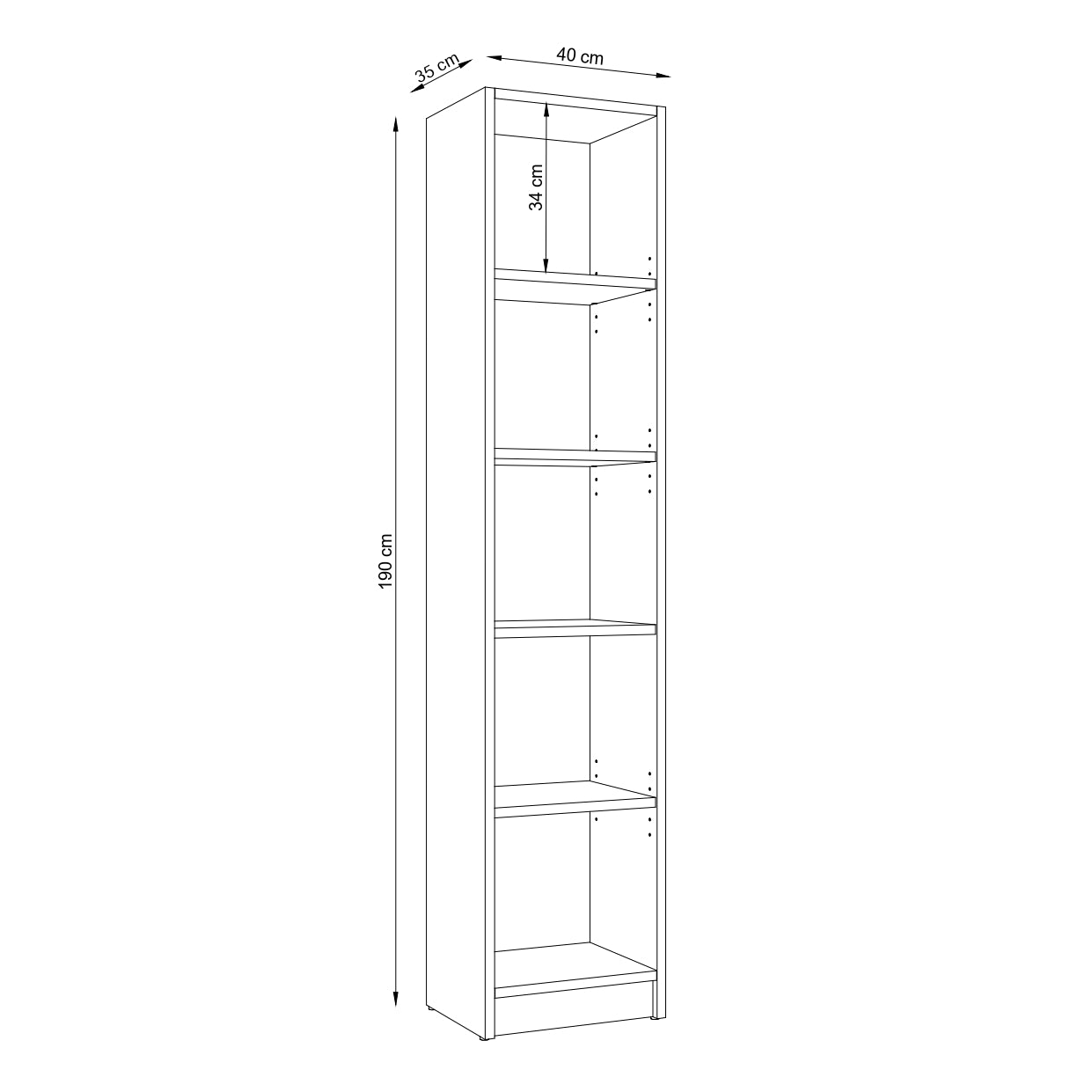 Oak shelf N01 oak natural