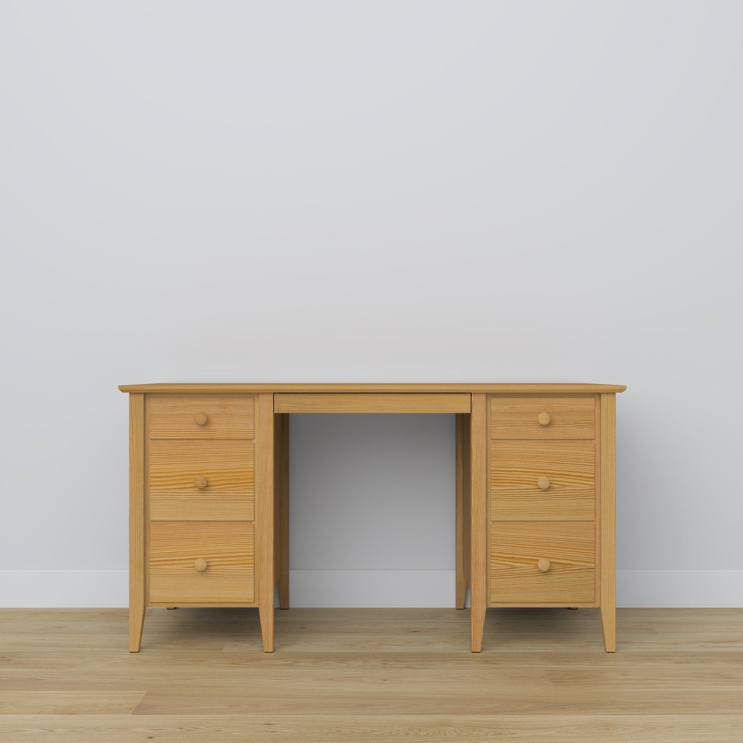 Pine desk 6S Scandi natural pine