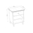 Wooden bedside table 1S N02 Scandi white / natural oak