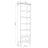 Wooden shelf 1S 57 Scandi white / oak
