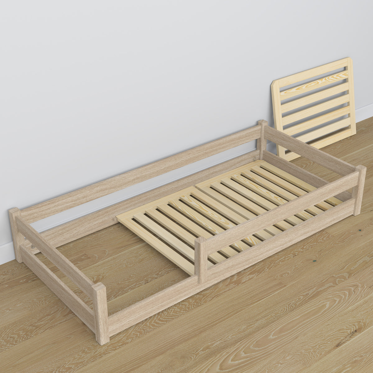 Oak low bed N02 oak bleached