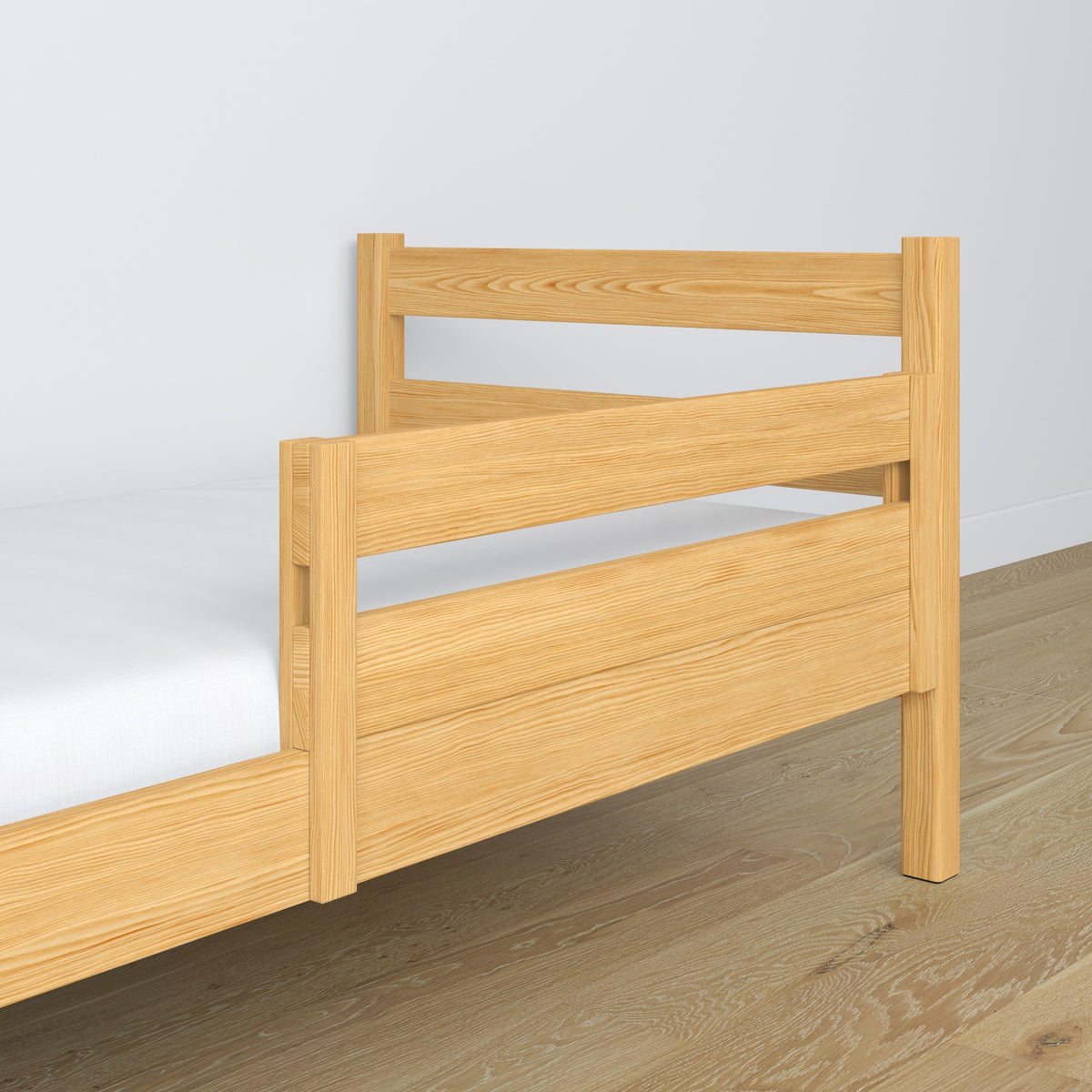 Bed fall protection | natural pine