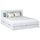 Wooden double bed with drawer N02 white