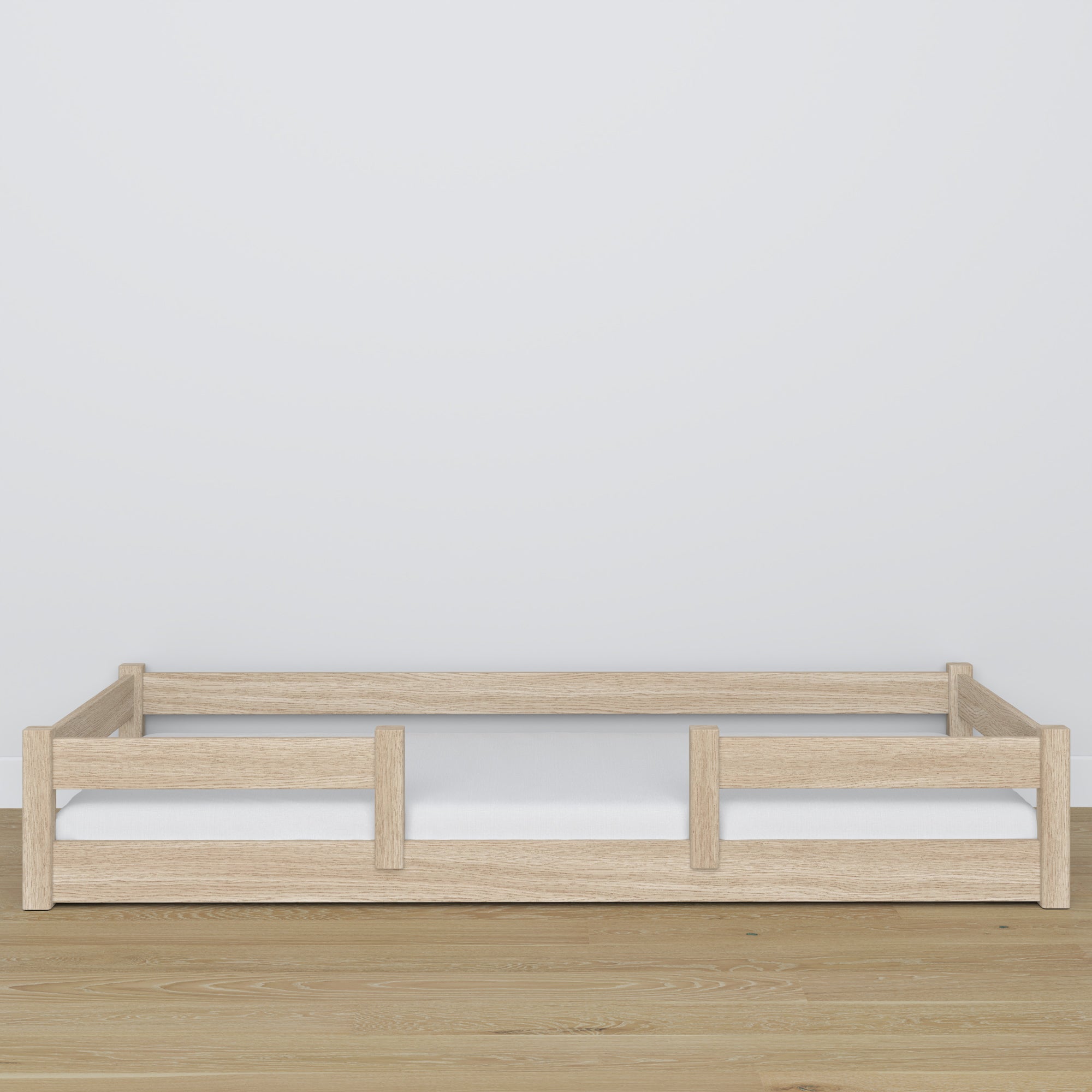 Oak low bed N01 oak bleached