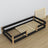 Wooden low bed N01 black / oak