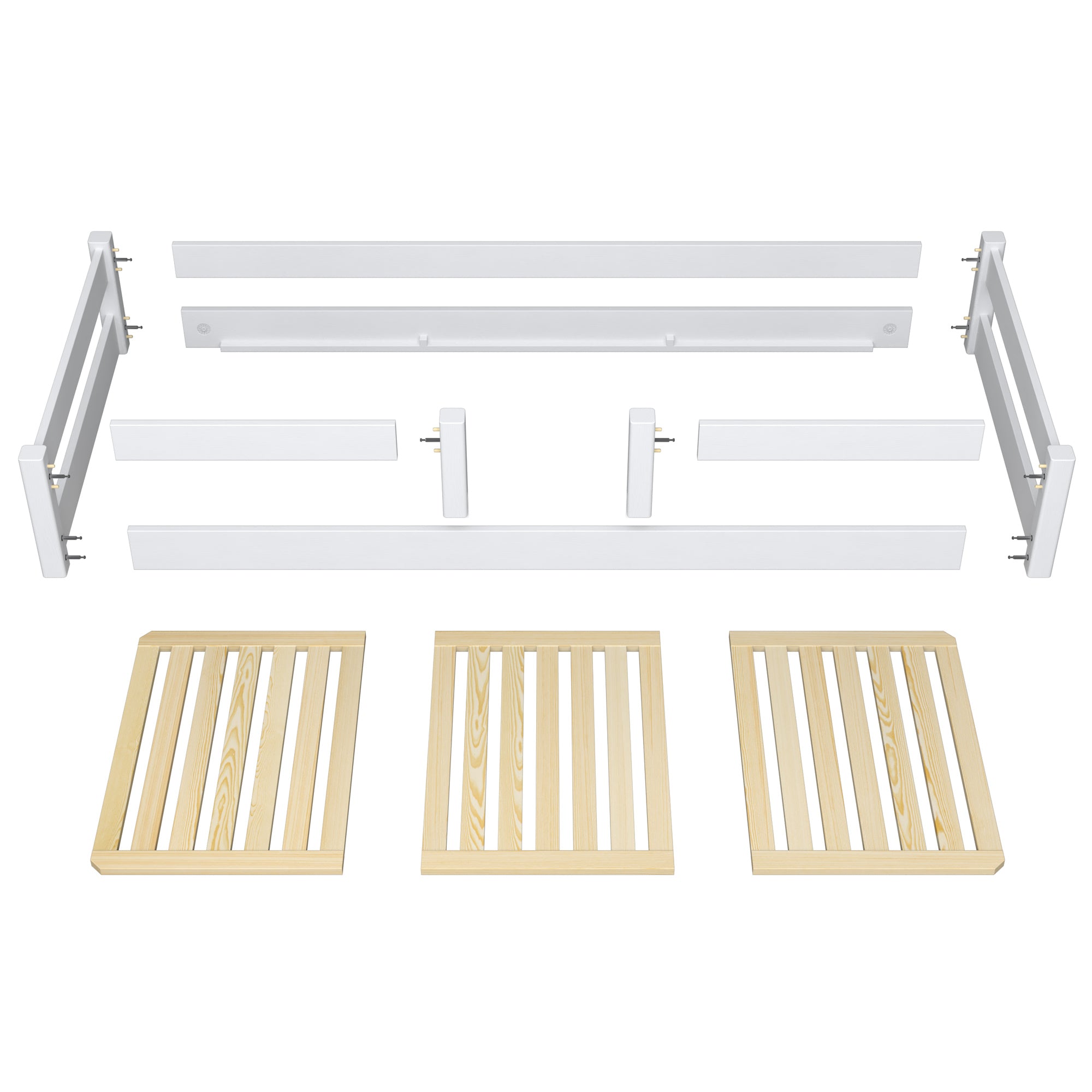 Oak low bed N01 oak bleached